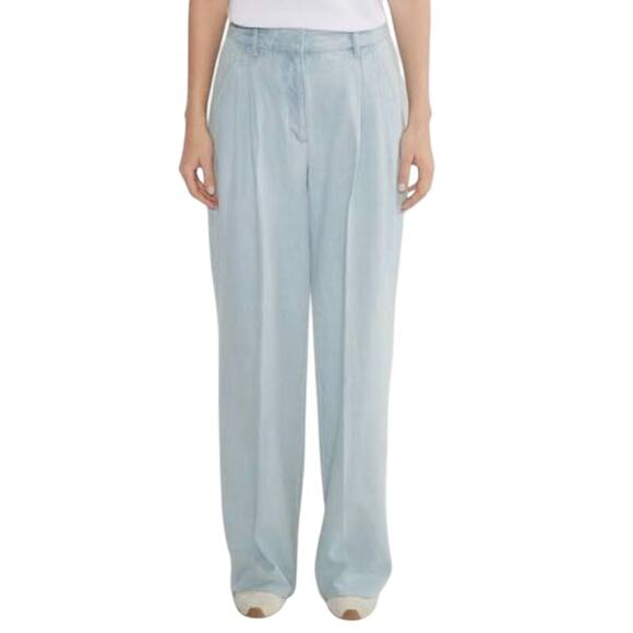 Babaton Denim - Babaton Artizia Blue Formula Wide Leg Jeans Size 8 Pleated Y2K Modern Minimal